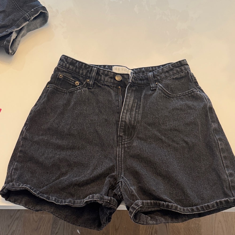 Meshki Charcoal Jean Shorts